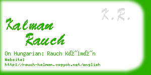kalman rauch business card